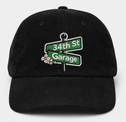 34th Street Corduroy Embroidered Hat
