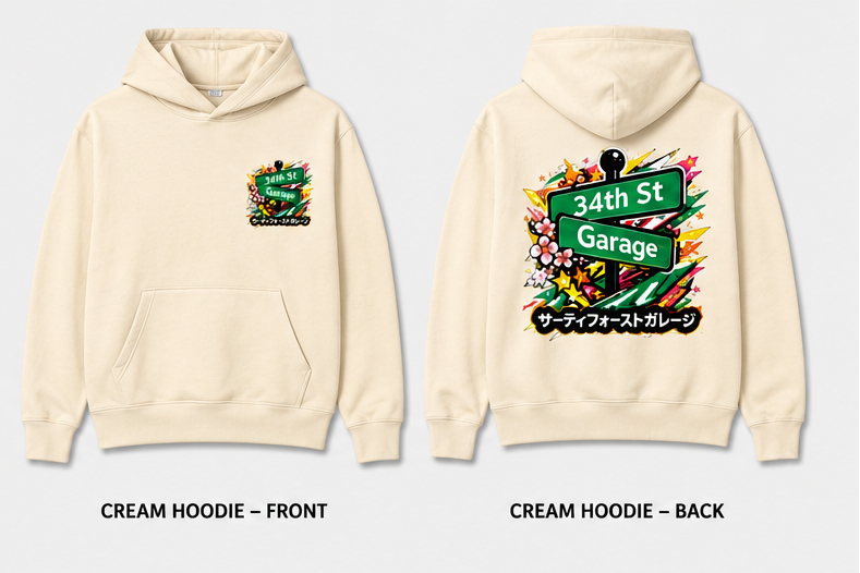 34th Street Garage Cherry Slide Hoodie