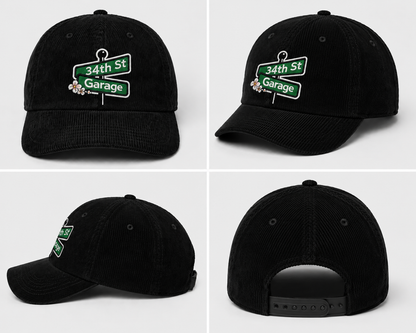 34th Street Corduroy Embroidered Hat